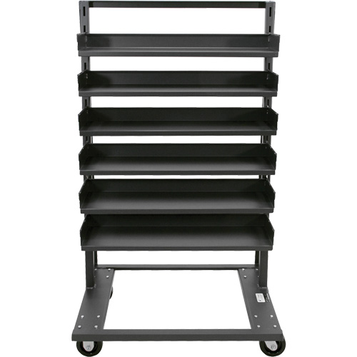 Single-Sided Heavy Duty A-Frame Cart with 6 Trays, 38" x 25" x 63", 2500 lbs. Capacity Kelford