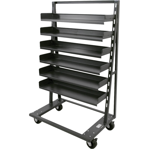 Single-Sided Heavy Duty A-Frame Cart with 6 Trays, 38" x 25" x 63", 2500 lbs. Capacity Kelford