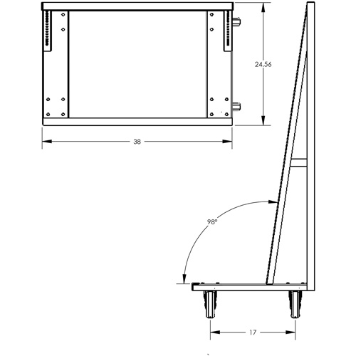 Single-Sided Heavy Duty A-Frame Cart with 6 Trays, 38" x 25" x 63", 2500 lbs. Capacity Kelford