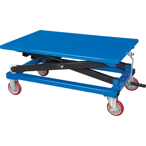 Table &eacute;l&eacute;vatrice manuelle &agrave; ciseaux, 37-3/8" lo x 23-5/8" la, Acier, Capacit&eacute; 660 lb Kelford