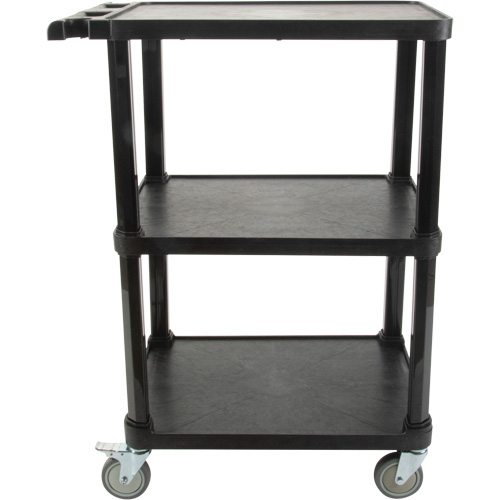 Utility Cart with Flat Shelf, 3 Tiers, 18-1/8" x 37-3/8" x 27-3/4", 330 lbs. Capacity Kelford