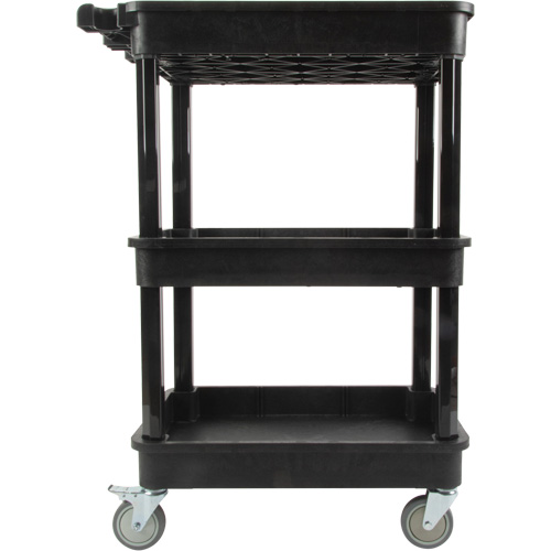 Chariot utilitaire avec tablette &agrave; bordure profonde, 3 tiers, 19" x 39-1/2" x 28-1/4", Capacit&eacute; 330 lb Kelford
