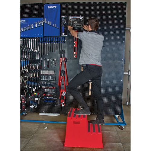 Escabeau industriel, 2 marches, 26" x 22-7/16" x Hauteur 19-11/16" Kelford