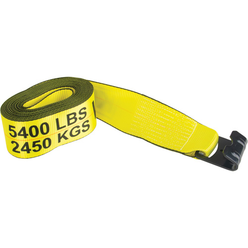 Logistic Strap, Flat Hook, 30' W x 4" L, 5400 lbs. (2449 kg) Working Load Limit Kelford