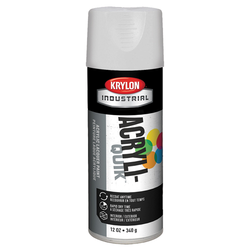Industrial Acryli-Quik Lacquer, White, Gloss, 12 oz., Aerosol Can Kelford