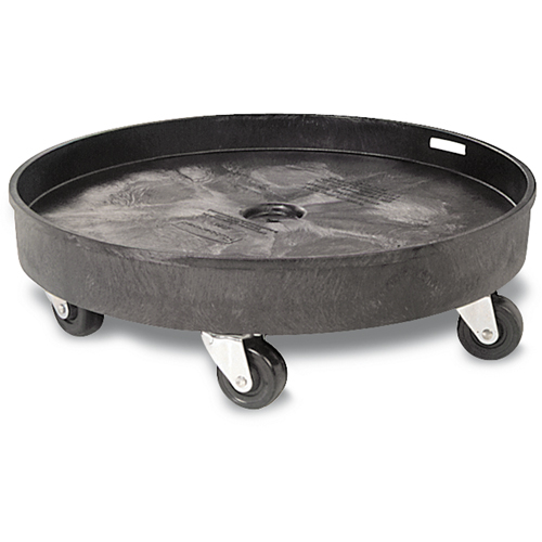 Waste Container Dolly, Polyethylene, Black Kelford