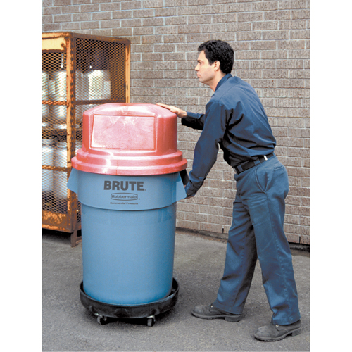 Waste Container Dolly, Polyethylene, Black Kelford