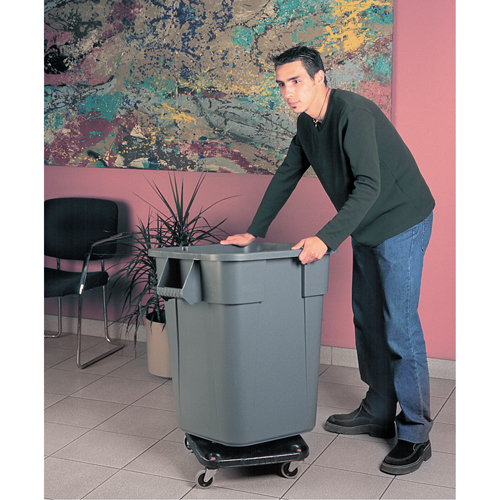 Socles roulants  Brute, carr&eacute;s, Poly&eacute;thyl&egrave;ne, Noir Kelford