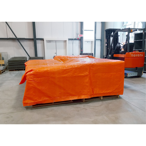 Insulated Tarps, Polyethylene, Orange, 20' x 12' x 8 mils Kelford