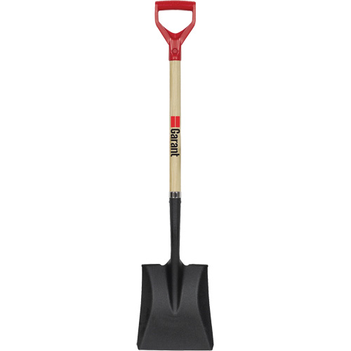 Square Point Shovel, Wood, Tempered Steel Blade, D-Grip Handle, 43-1/2" Long Kelford