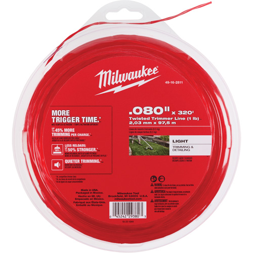 0.080" x 320 (1 lb) Twisted Trimmer Line Kelford