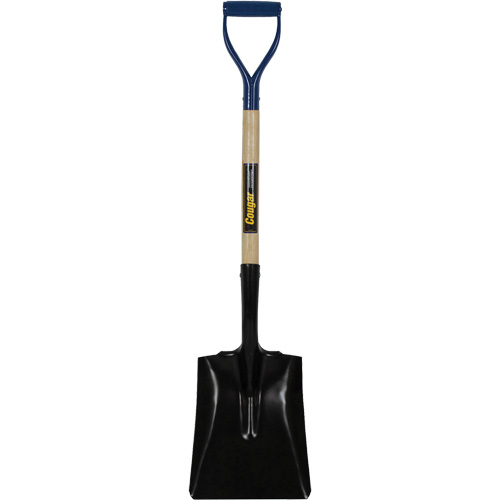 Square Point Shovel, Hardwood, Tempered Steel Blade, D-Grip Handle, 41-1/2" Long Kelford