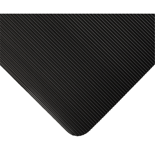 Tapis standard no 381, Ergonomique, 3' x 105' x 1/8", Noir Kelford