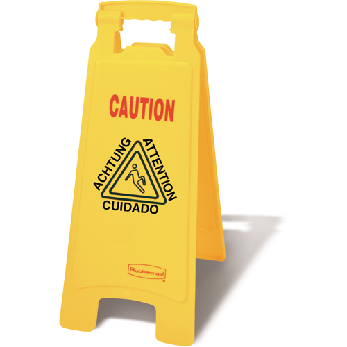 Wet Floor Safety Signs, Quadrilingual with Pictogram Kelford