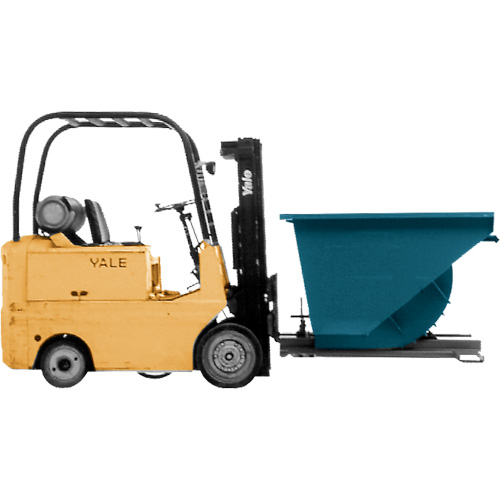 Conteneur autobasculeur, Acier, 3/4 vg³, Bleu Kelford