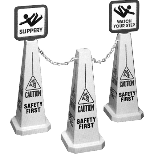 "Caution" Lamba Traffic Cones, English with Pictogram Kelford