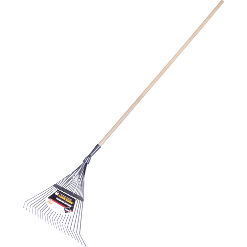 Pro Fan Rake, 24" Blade, 22 Tines, Hardwood Handle, Steel Blade Kelford