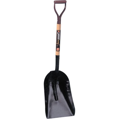 Grain & Coal Scoop Shovel, Wood, Tempered Steel Blade, D-Grip Handle, 27-3/4" Length Kelford