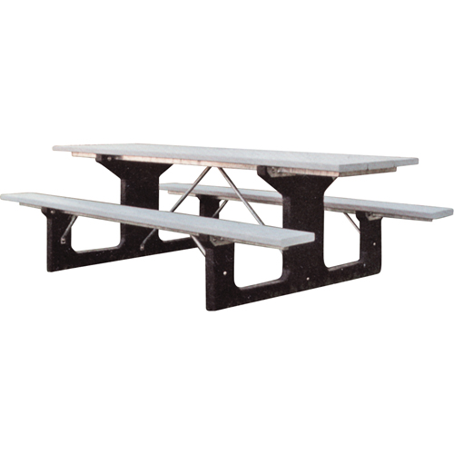 Recycled Plastic Picnic Tables, 6' L x 61-1/2" W, Grey Kelford