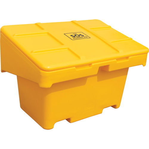 Salt Sand Container SOS, With Hasp, 42" x 29" x 30", 11 cu. Ft., Yellow Kelford