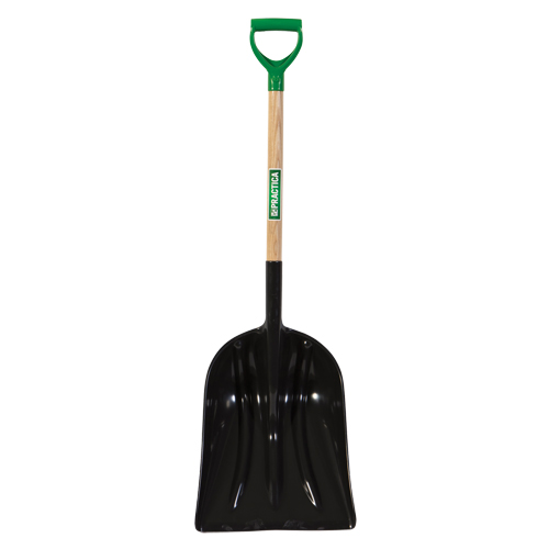 Grain & Coal Scoop Shovel, Wood, Polypropylene Blade, D-Grip Handle, 30-1/4" Length Kelford