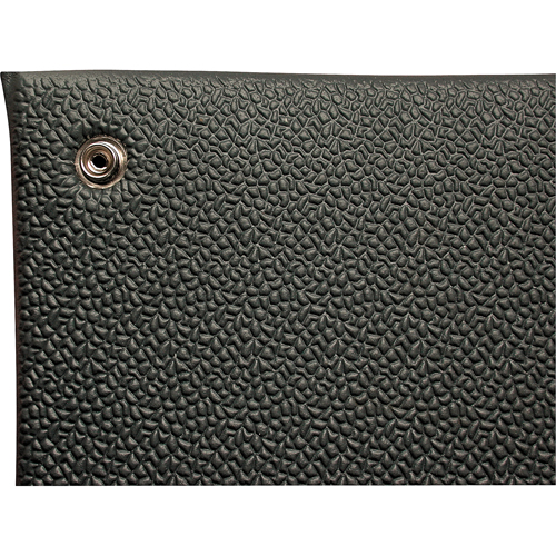 Tapis Comfort-King antistatique, 3' la x 60' lo x 3/8" &eacute;p, Rugueux, Gris Kelford