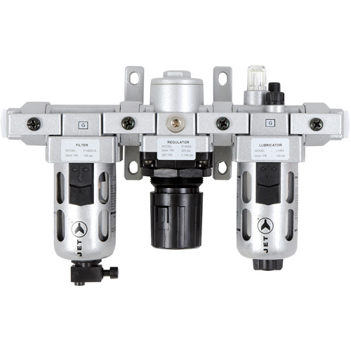 Filtre &agrave; air interm&eacute;diaire en trois parties, r&eacute;gulateur & lubrificateur AFRLMI38, 3/8" NPT Kelford