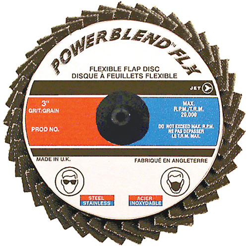 POWERBLEND FLX Roll-on Flap Disc, 2" x Type R, Z40 Grit, Zirconia Alumina Kelford