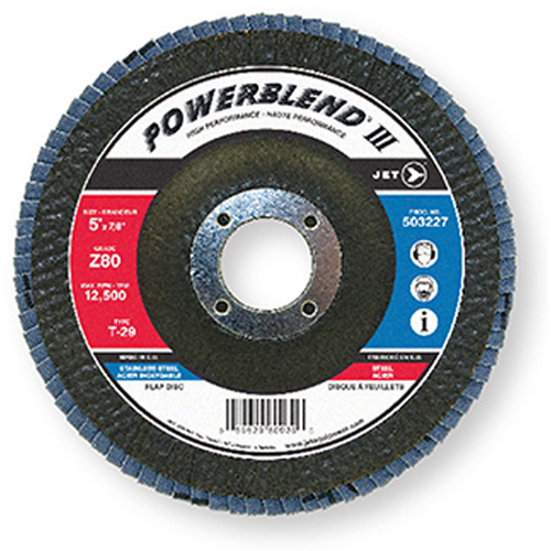 PowerBlend Flap Disc, 7" x 7/8", Type 29, Z120 Grit, Zirconia Alumina Kelford