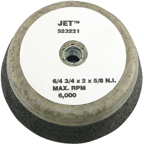 Meule boisseau &agrave; liant de r&eacute;sine, 6" x 2", Arbre 5/8"-11NC, Type 11 Kelford
