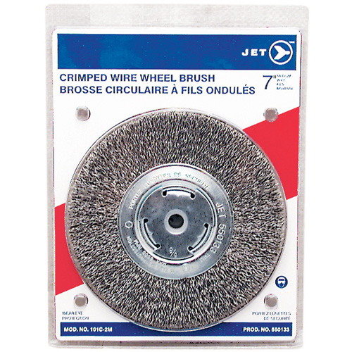 Crimped Wire Wheel, 7" Dia., 0.014" Fill, 1/2" - 2" Arbor Kelford