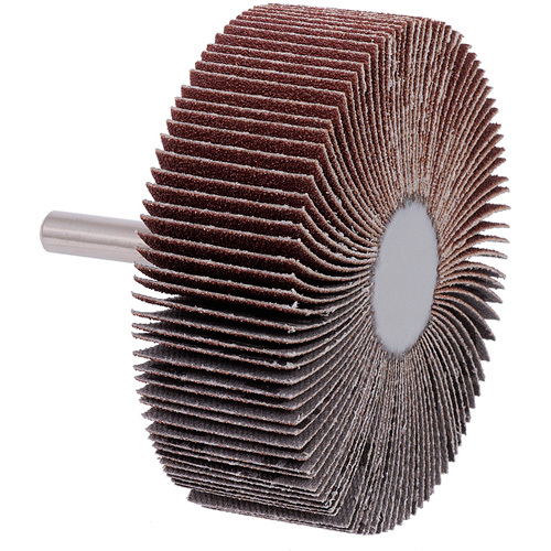 Roue &agrave; lamelles mont&eacute;e sur tige, Grain 60, 3" x 1" x 1/4" Kelford