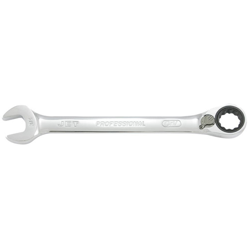 Long Pattern Reversible Ratcheting Combination Wrench, 7/16", Chrome Finish Kelford