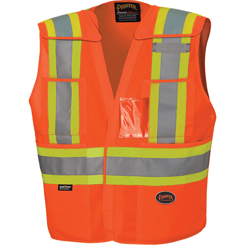 6930 Veste de s&eacute;curit&eacute; d&eacute;tachable &agrave; &eacute;paules tombantes, Orange haute visibilit&eacute;, Grand/T-Grand, Polyester Kelford