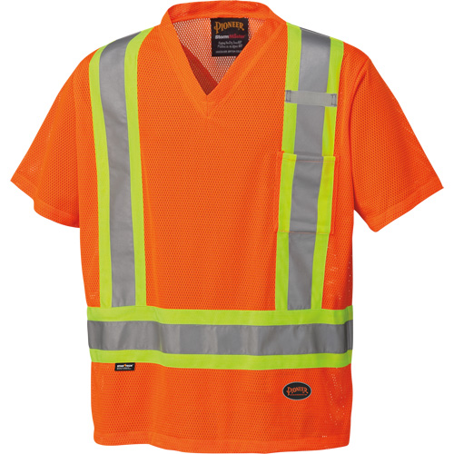 5994 High-Visibility Safety T-Shirt, Polyester, 2X-Large, High Visibility Orange Kelford