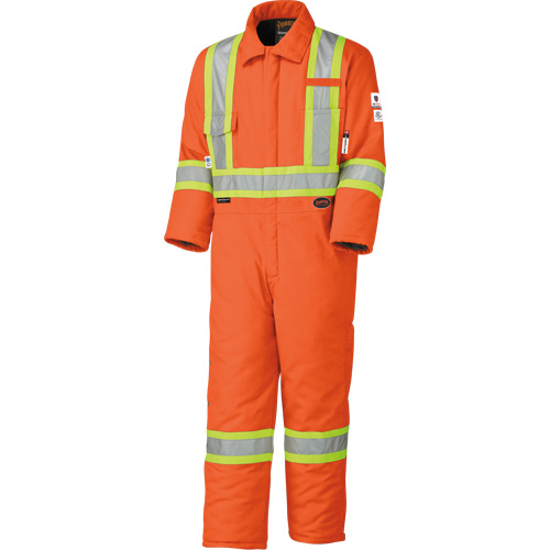 5532A High Visibility FR Rated & Arc Rated Safety Coveralls, Size 2X-Large, High Visibility Orange, 58 cal/cm² Kelford