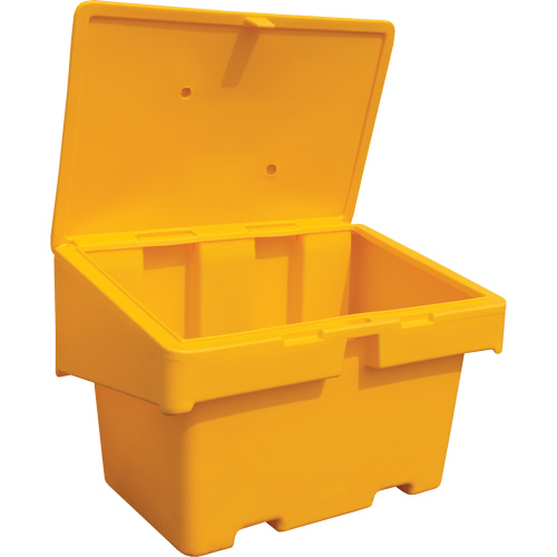 Contenants pour sel & sable SOS, Avec Moraillon, 48" x 33" x 34", 18,5 pi³, Jaune Kelford