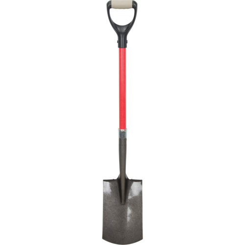 Heavy-Duty Shovels, Fibreglass, Carbon Steel Blade, D-Grip Handle, 30-1/2" Long Kelford