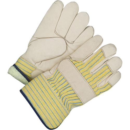 Gants d'ajusteur classiques, Taille unique, Paume en Cuir fleur de vache, Doublure en Peluche d'acrylique Kelford
