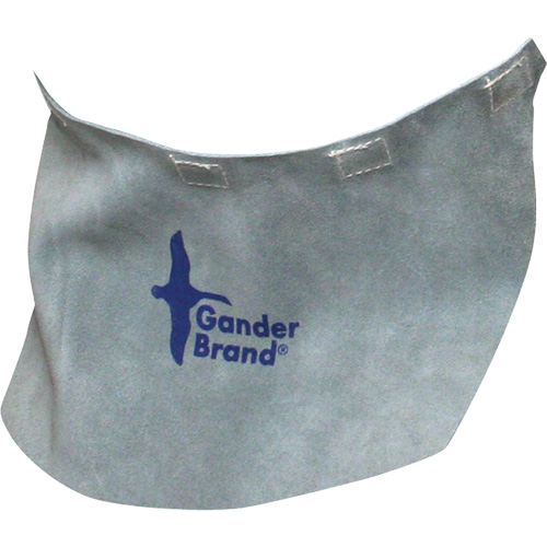 Casque de soudage &agrave; bavette en cuir refendu de marque Gander, Gris perle Kelford
