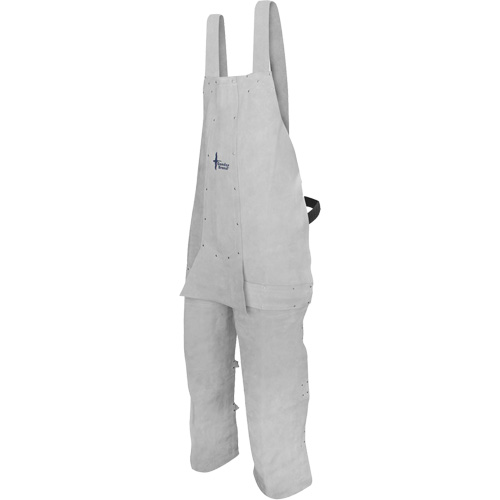 Tablier de soudage en cuir, Salopette &agrave; jambes fendues, Gris perle Kelford