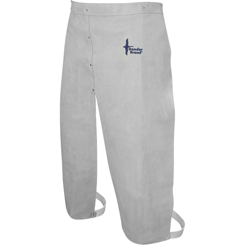 Tablier de soudage en cuir, Taille &agrave; jambes fendues, 32" lo, Gris perle Kelford