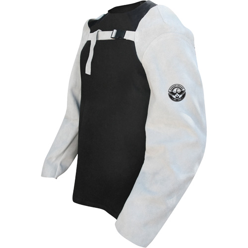 Manchons de soudage en cuir, 24" lo, Gris perle Kelford