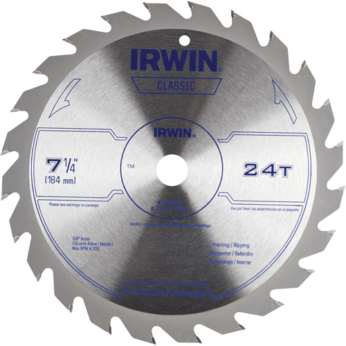 Classic Series Circular Saw Blade, 7-1/4", 24 Teeth, Wood Use Kelford