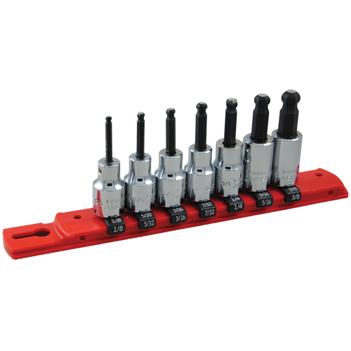 SAE Ball-Nose Socket Set, 7 Pcs Kelford