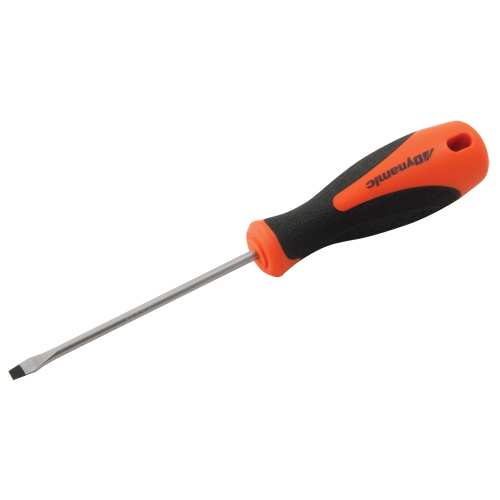 Slotted Screwdriver, 5/32" Tip, Round, 8" L, Cushion Grip Handle Kelford