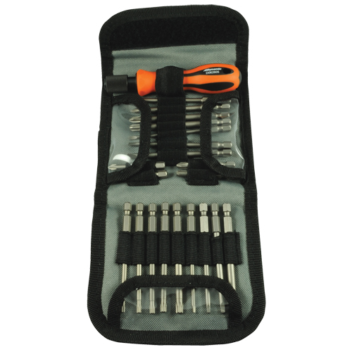 Multibit Screwdriver, 6-1/2" L, Cushion Grip Handle Kelford
