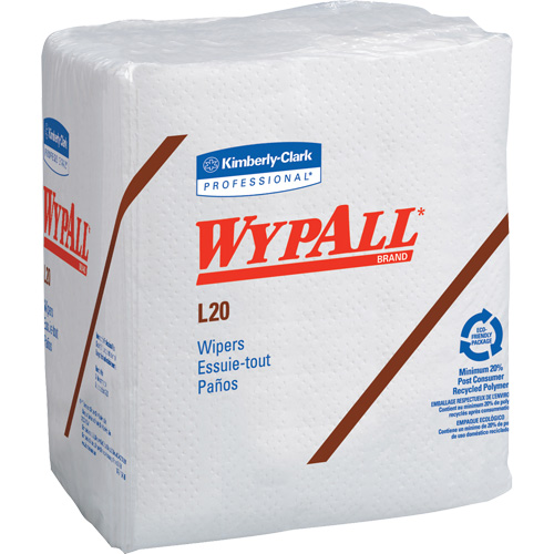 Serviettes jetables L20 WypAll, Tout usage, 12-1/2" lo x 12" la Kelford