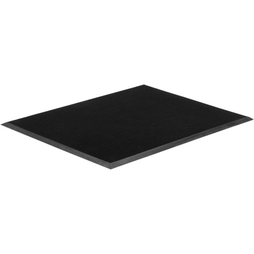 Gritstop Fingermat Matting, Rubber, Scraper Type, Textured Pattern, 2-2/3" x 3-3/4", Black Kelford