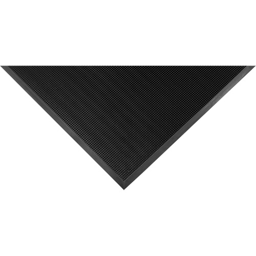 Gritstop Fingermat Matting, Rubber, Scraper Type, Textured Pattern, 2-2/3" x 3-3/4", Black Kelford